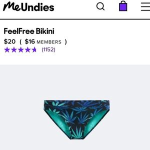 MeUndies Feel Free Bikini Undies High Hopes NWT
